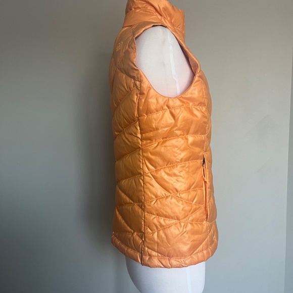 The North Face Aconcagua Down Vest 550 Orange Sherbert Nasturtium Gilet Smal - Picture 3 of 11